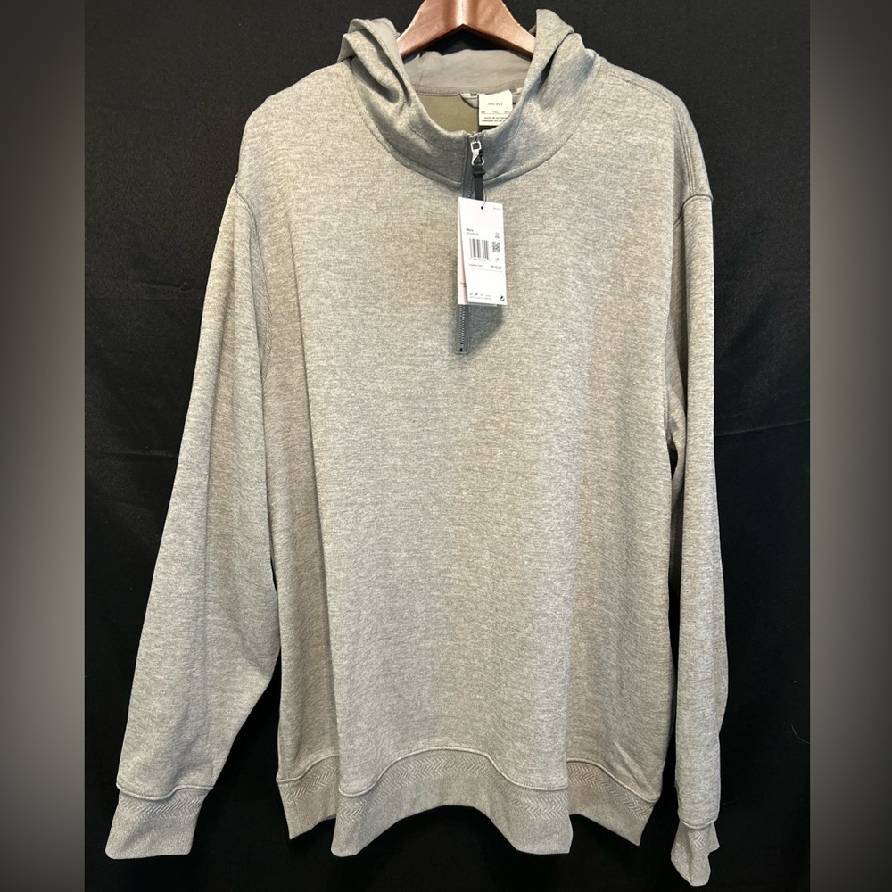 Nike Gray Half-Zip Hooded Men's Sweater